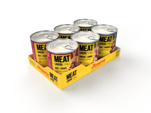 Josera Meat Lovers Menu Multipack Nassfutter für Hunde hoher Fleischanteil getreidefrei Alleinfuttermittel 6x800g
