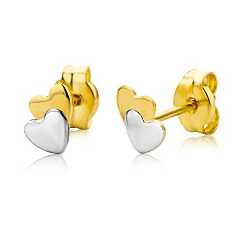  Mädchen Bicolor Weißgold 9 Herz