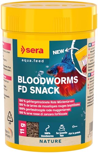 sera FD Rote Mückenlarven Nature 100 ml   Der Leckerbissen für Jungfische und Feinschmecker   Fischfutter fürs Aquarium mit sehr hoher Verwertbarkeit somit weniger Algen
