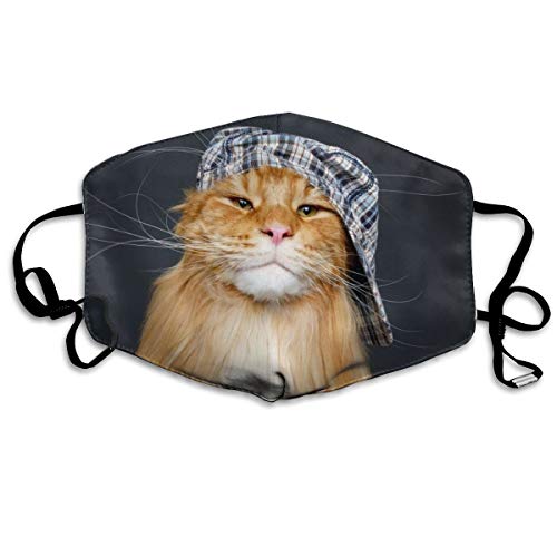 Ruyoukeji Katze die einen Hut trÃ¤gt Anti-Staub-Schutz Gesichts-Mundschutz wiederverwendbar waschbar fÃ¼r Reisen Outdoor Unisex