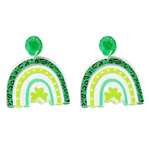 IKFIVQD Süße Ohrringe Süße Ohrringe Niedliche Cartoon Anhänger Ohrringe Grüne Blatt Ohrringe Perle Creolen Klein hot pink Einheitsgröße