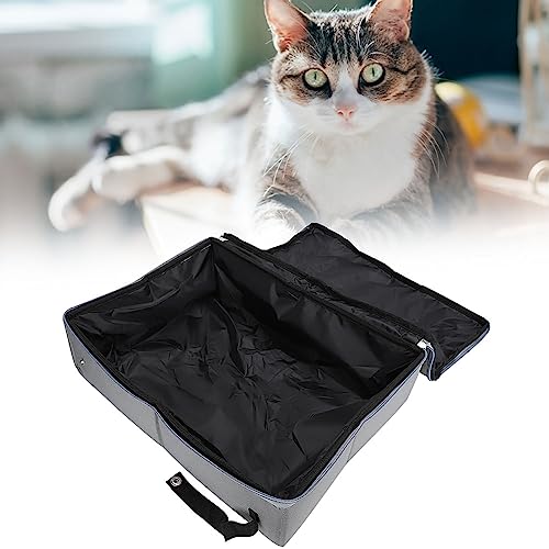 Klappende Katzenratstraudern Tragbare Haus Im Freien Cam Toilette mit Abdeckung Easy Soft Pet Accessoires Softes Haustierzubehör Klappende Katzen -Toiletoutdoor Katze Toilette Katze Katzentoilette L