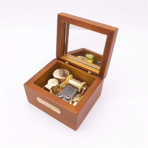 Youtang Holz Mini vergoldetes Uhrwerk Twinkle Twinkle Little Star braun