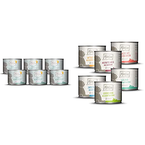 MjAMjAM Insekt mit vorzüglichem Kalb 6x200 g 1er Pack 1 x 1200 g Premium Nassfutter für Katzen - Mixpaket 3 6er Pack 6 x 200 g