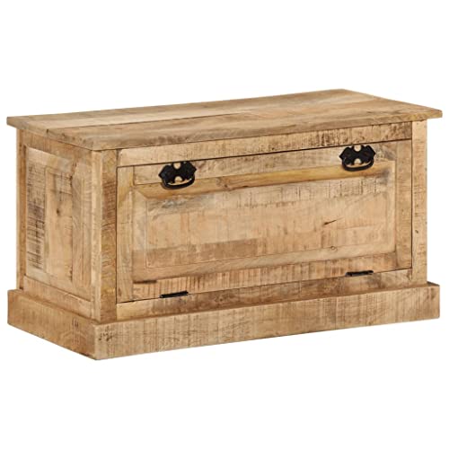 vidaXL Mangoholz Massiv Schuhbank Schuhschrank Schuhregal Sitzbank Sitztruhe Schuhablage Schuhaufbewahrung Schuhständer 85x40x45cm