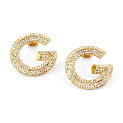 Guess Damen-Ohrringe Creolen Pav Goldfarben JUBE05434JWYGT U