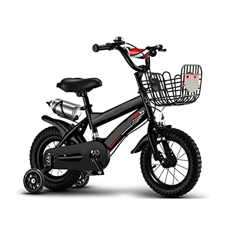 Sicheres Bremssystem 12 14 16 18 Zoll Kinderfahrrad Für Kinder Im Alter Von 2 10 Jahren Jungen- mädchenfahrrad Mit Blinkenden Stützrädern Und Korb Fahrrad Mit Handbremse Und Schutzblechen B 16in