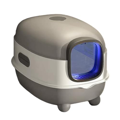Katzentoilette Automatische Katzentoilette Mit Offenem Design Geruchsisolierung Belüftetem System Und Schaufel-UV-Lampe Geeignet Für Kleine Mittelgroße Kätzchen Innen- Und Außenwohnung Balkon