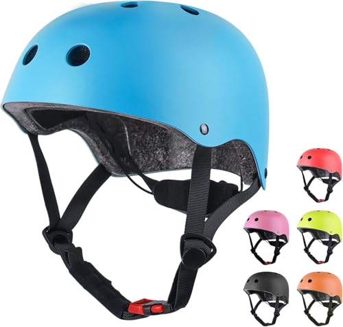 Kinderhelm für 3-8 Jahre Jungen Mädchen 48-54cm Kleinkind Fahrradhelm Micro Scooter Helm Kinder Radfahren Helme Skateboard Helm Helmet blau