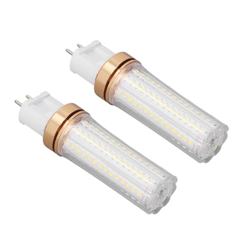 Acouto 2 Stück 20 W LED G12 Mais-Glühbirne 2000 Lm 360 Beleuchtungswinkel Hoher CRI ABS Aluminiumlegierung PC für Decken-Stehlampen Zuhause weißes Licht
