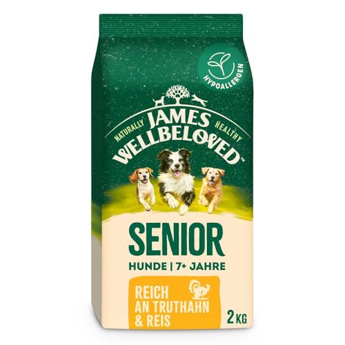 JAMES WELLBELOVED 2kg Hund Senior Trockenfutter Truthahn Reis
