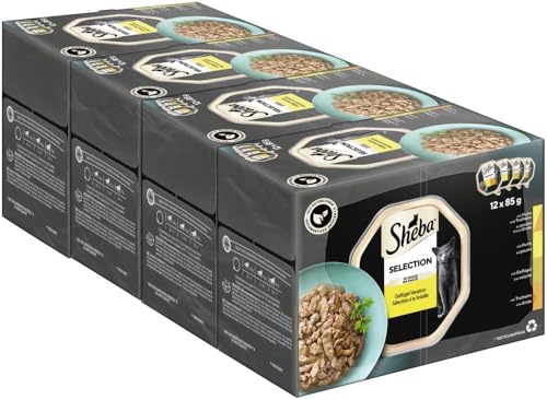 SHEBA Selection Schale Multipack Geflügel Variation in Sauce 4X12x85g