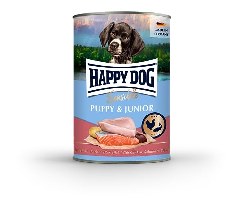 Happy Dog Sensible Puppy Huhn Lachs und Kartoffel Dose 400g