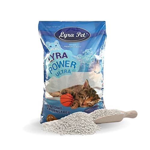 Lyra Pet 30 Liter Lyra Power Ultra Excellent Babypuder 350% Saugkraft Naturprodukt Bentonit Stark Saubere Wohnung Neutralisiert Gerüche
