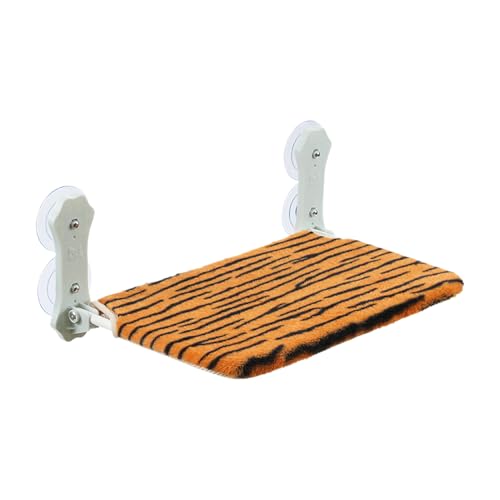 Katzen Fensterplatz Robuste kabellose weiche Faltbare Sitzgelegenheit - Metallgestell Fensterbett Mit Starken Saugnäpfen für Kleine Mittelgroße und Große Katzen zum Schlafen und Ausruhen auf der