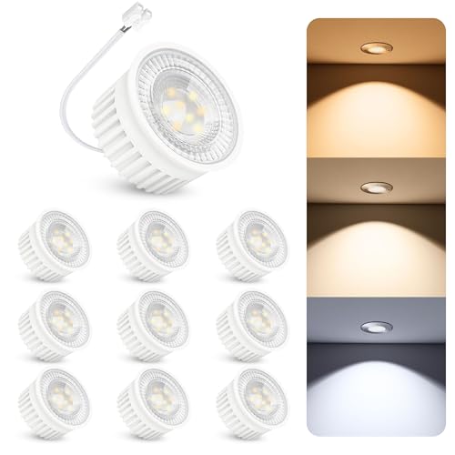 SSC-LUXon 10x LED LumiFLEX Glühbirne GU10 4W 3 Lichtfarben warm neutral kalt per Schalter Leuchtmittel Set für Lampen Aufbaustrahler Einbaustrahler