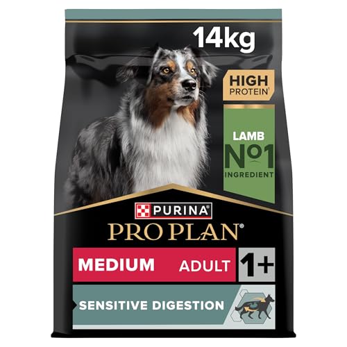 Pro Plan Medium Adult Sensitive Digestion Hundefutter trocken reich an Lamm 1er Pack 1 x 14 kg