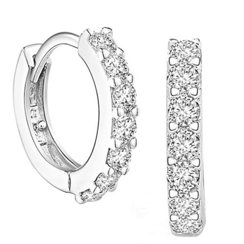 Neue Ohrringe Schmuck für Sterling Silber Strass Diamant Creolen Ohrringe Sehr praktisch und beliebt