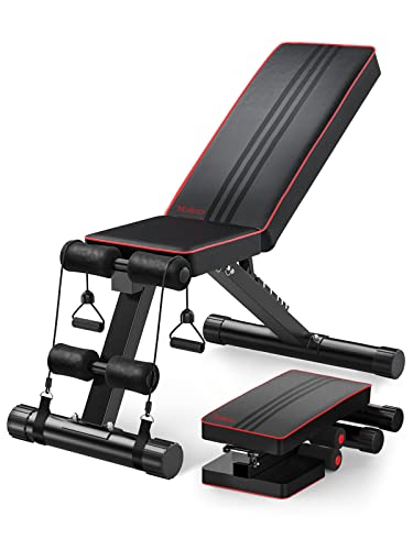 YOLEO klappbare Multifunktion Training Fitness Bank Bauchtrainer Schrägbank 6 Fach Verstellbarer Rückenlehne 3 Fach verstellbarer Sitzkissen Belastung 250kg Sit Up Bank