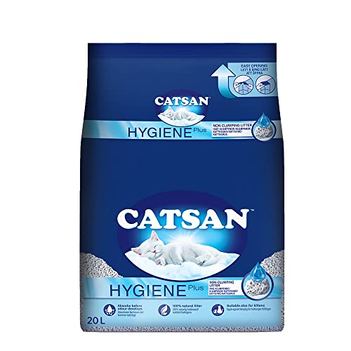 Catsan Hygiene Plus Weiße Hygienestreu Extra Mineralschutz 1x 20 Liter