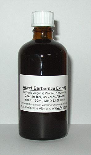 100ml Berberitze Tinktur Berberis vulgaris Tropfen Zubereitung ohne Chemie handgemacht 100% vegan und natürlich
