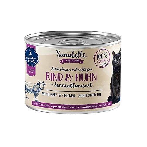 Sanabelle mit Rind Huhn 6 x 195g Katzenfutter nass