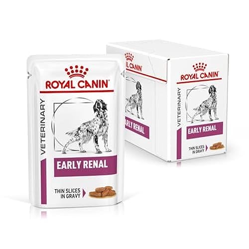 Royal Canin Veterinary Early Renal 12 x 100 g Diät-Alleinfuttermittel für ausgewachsene Hunde Zur Unterstützung der Nierenfunktion Stückchen in Soße
