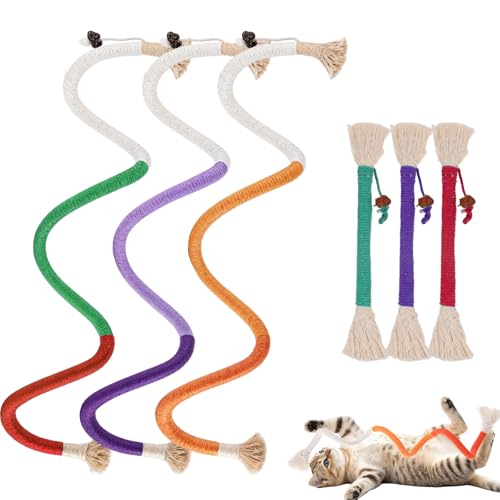 YBEATY 6Stück Kauspielzeug für Katzen Katzenminze Stick Katzenbeißseil Nteraktives Kauspielzeug Katze Nteraktives KauspielzeugKatze für Katzen Zahnpflege und Gegen Mundgeruch KatzenKauspielzeug
