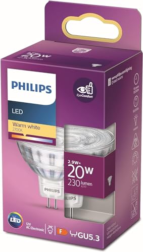 Philips LED GU5.3 Lampe 20 W Reflektor silber 36 drehbar warmweiß