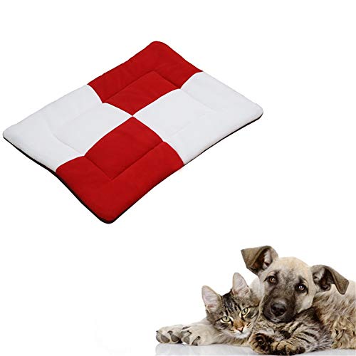 zhppac Hundedecken Hundekiste Hundedecken waschbar Weiche Dicke Haustierdecke Warme Hundedecke red S