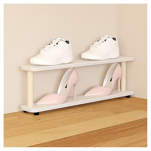 Platzsparendes schmales Schuhregal aus Holz für Kinder 2-lagiger Schuhregal zur Türmontage für Eingangsbereich und Flur 60 cm Größe 15 cm Schichtabstand