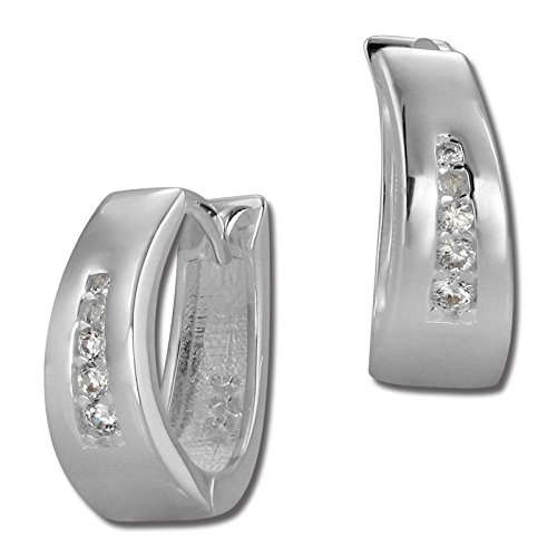 SilberDream für Damen 925 oval Zirkoniaß SDO399W Creole