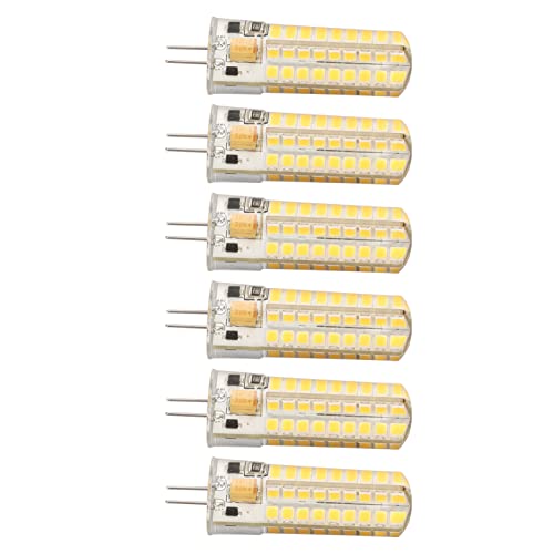 G4 LED-Glühbirne Schnelle Wärmeableitung 700 Lm 72 LEDs Silikon G4-Glühbirne 7 W 360-Grad-Beleuchtung 6 Stück für Tischlampe für Deckenlampe für Hängelampe Warmes