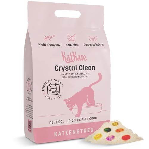 KatKare Crystal Clean Smarte mit Gesundheitsindikator 1 Beutel Monat pro Katze  Streu Geruchsbindend 6 2 L