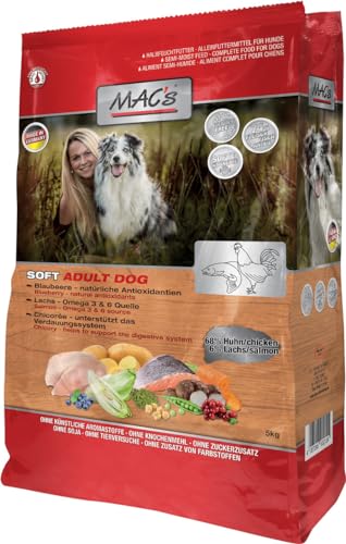 Mac s Dog Premium Halbnassfutter für Hunde Huhn und Lachs 5 kg