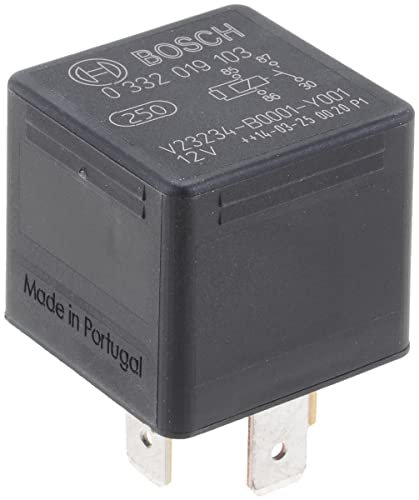 Bosch 0332019103 Mini-Relais 12V 30A IP5K4 Betriebstemperatur von -40 bis 100 Schließer-Relais 5 Pins