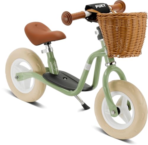 PUKY M Classic sicheres und stylisches Lenker Sattel höhenverstellbar rutschfestes Trittbrett für Kinder ab 2 Jahren Retro Grün