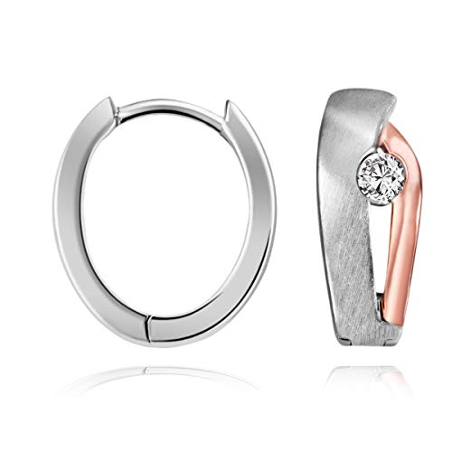  Damen 925 Sterlingsilber 2 Zirkonia