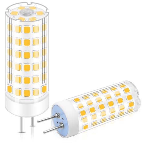 TZHILAN GY6.35 Led 12V Ersatz GY6.35 Halogen 50W 60W Warmweiß Bi pin Sockel 5W Stromsparer Niedervoltlampe Klein Birne Nicht Dimmbar G6.35 Stiftsockellampe 2er Pack