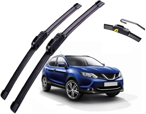 Front Scheibenwischer für Nissan Qashqai J11 2013 2014 2015 2016 2017 2018 2019 2020 Scheibenwischer Vorne Wischer Scheibenwischerblätter Set für Frontscheibe Auto Wischerblätter Set
