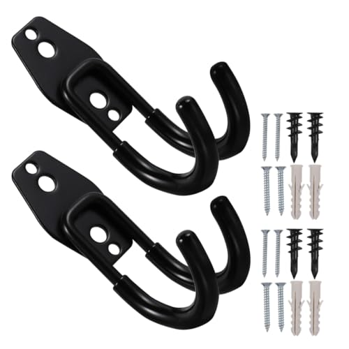 BESPORTBLE 2 Stück Metall schlauchhalter Wandmontage Wasserschlauch Halterung Robust Edelstahl mit Gummibeschichtung Abriebfest für Garten Wasserschlauchaufbewahrung