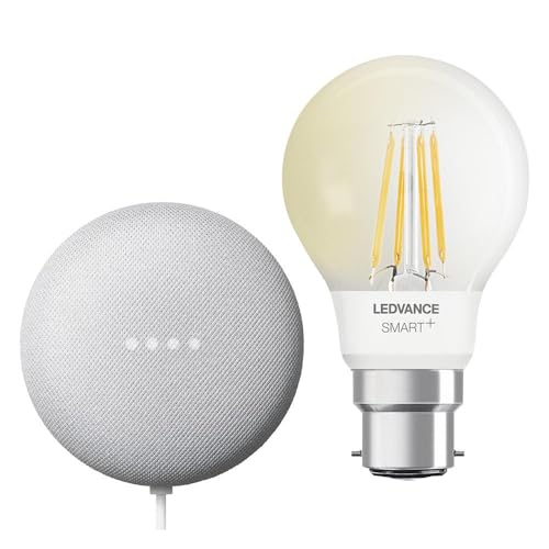 LEDVANCE Google Nest Mini Smart Bluetooth B22D Filament Bulb Bundle Marke