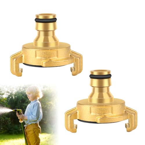 2 Stück Messing Schnellkupplung 1 2 Zoll Steckkupplung Klauenkupplung Adapter Gartenschlauch Schnellkupplungen Verbinder Steckkupplung für Gartenschlauch Schlauchverbinder
