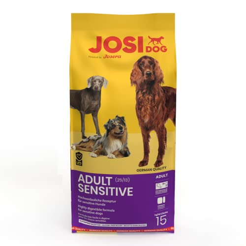JosiDog Adult Sensitive 1 x 15kg Hundefutter für Sensible HundePremium Trockenfutter für ausgewachsene Hundepowered by JOSERA1er Pack