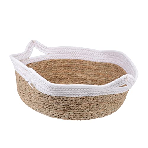 BESPORTBLE 2 STK Haustierbett Katzenbett haustierzelt cat Bed Katze Bett Katzen Sofa Haustier Katze Versorgung Kleiner Hundespielzeugkorb Schlafbett für Katzen Kätzchen Nest Stroh Weiß