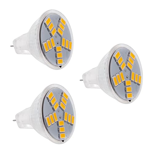 Janasiba 3X 3W MR11 GU4 250LM LED Birne Lampe 15 5630 SMD Warmweiss Licht