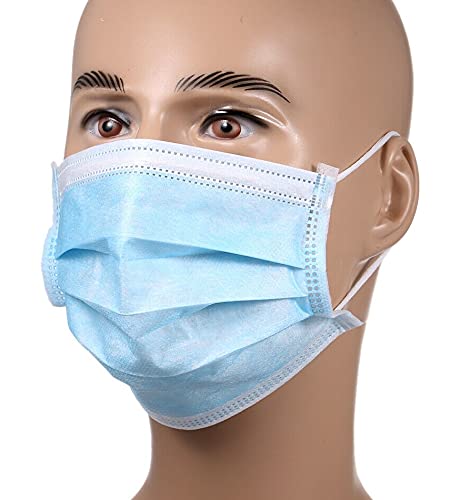 20 x Mundschutz Masken Einweg Mund Nase Gesicht 3 lagig Community Hygiene blau weiß 20