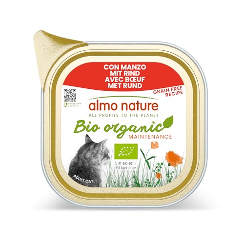 almo nature Bio Organic Maintenance nass für Katzen - mit Rind 85 g x 19 stück 1.62 kg