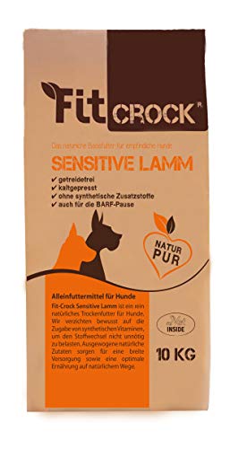 cdVet Fit-Crock Hundefutter trocken Sensitive Lamm Mini 10 kg getreidefrei