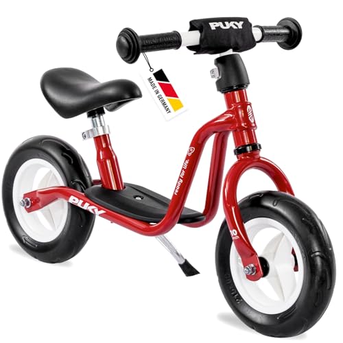 PUKY LR M Chilli Red Laufrad ab 2 Jahre Kinderspielzeug ab 2 Jahre Balance Bike Kinderroller mit Trittbrett Lauflernrad mit Sicherheitslenkergriffen Höhenverstellbarer Lenker Sattel